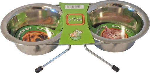 [020 7164] DINNER-SET INCL. 2 RVS BAKKEN 13CM