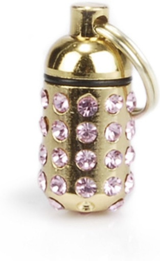 [BR_147087] ADRESKOKER goud/roze strassstenen30