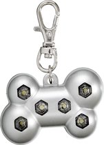 [BR_147182] BLINKI BONE zilver met 6 LED lichte