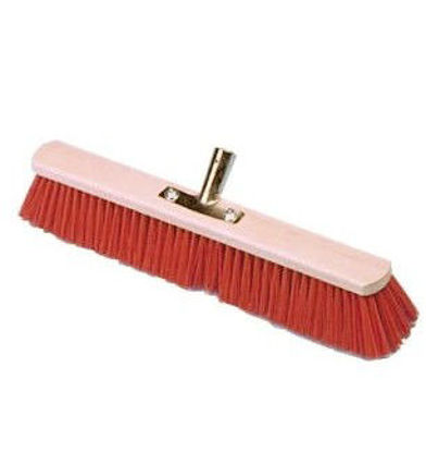 [2945] Bezem Rood Nylon 60cm verstevigd