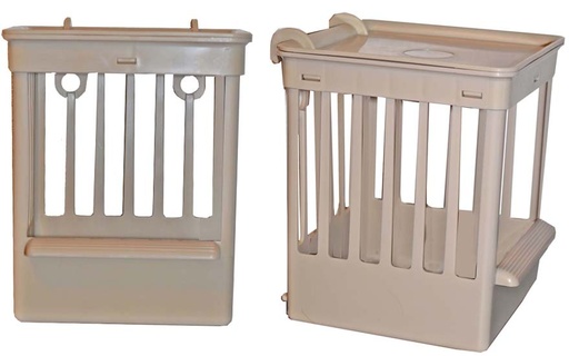 [BR_152095] NESTKASTJE PLASTIC MET HAAKJES BEIGE