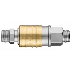 [BR_155115] Universele snelkoppeling 1/4' buitendraad en insteeknippel, 0-16 Bar, CE