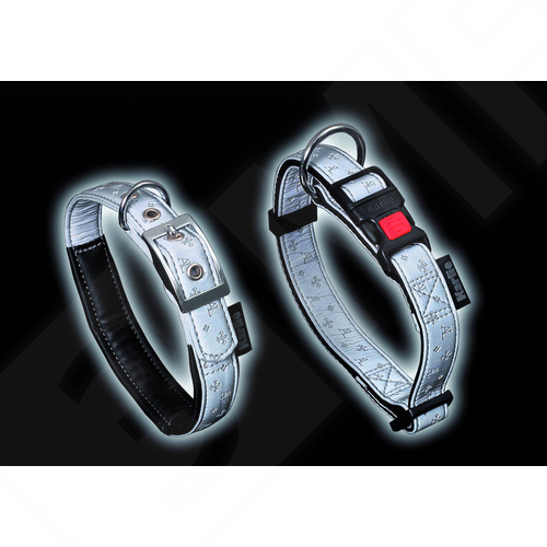 [BR_156292] Leather Refl.Halsb. Gesp 47cmx20mm