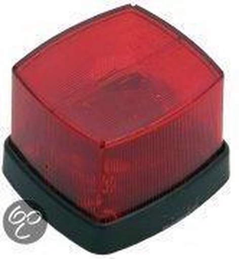 [BR_156749] Zijlamp Rechthoek 60x65mm Rood 2st.