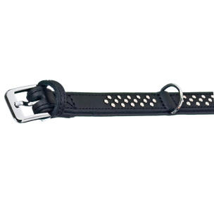 [BR_170146] Rondo Halsband 47cm 30mm Zwart Sier