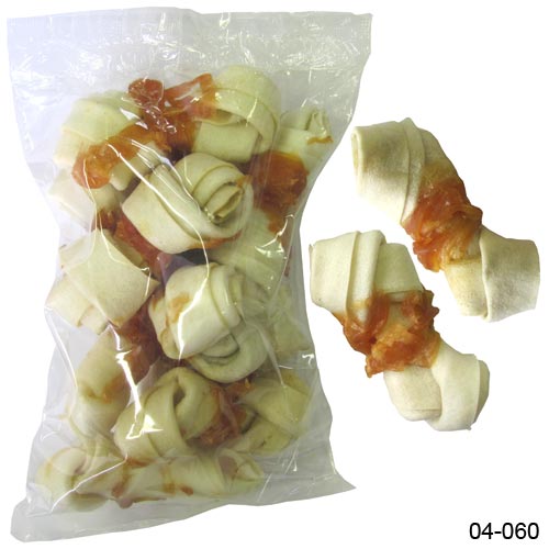 [04-071] Rawhide bone 8 cm met kip 7-pack