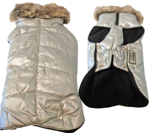 [BR_172521] # HONDENJAS MET KRAAG ZILVER 42 CM