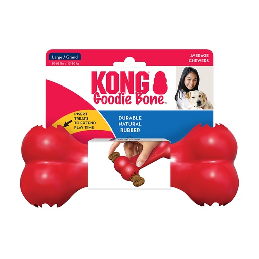 [BR_173377] Kong Goodie Bone Rood Medium