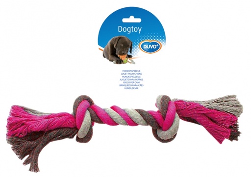 [BR_174314] Knoop Katoen 37cm Roze/Grijs/Bruin