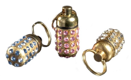 [BR_174883] ADRESKOKER goud/blauw strassstenen
