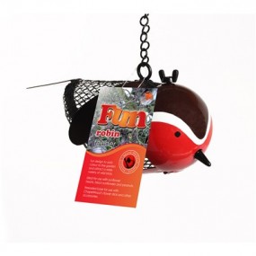 [BR_175507] Vogel Fun Feeder Robin Br/Rood