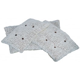 [BR_176449] Ligkussen ovaal wit knoop 38cm