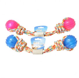 [BR_176641] Dogtoy tpr 2 bal met koord 43 cm