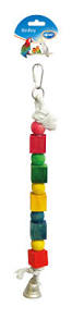 [4745008] Birdtoy kooi touw met blokjes en bel 35 cm