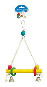 [BR_177334] Birdtoy kooi schommel touw en blokjes