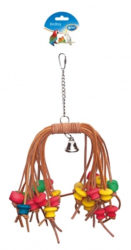 [BR_177341] Birdtoy kooi rasta leder met bel
