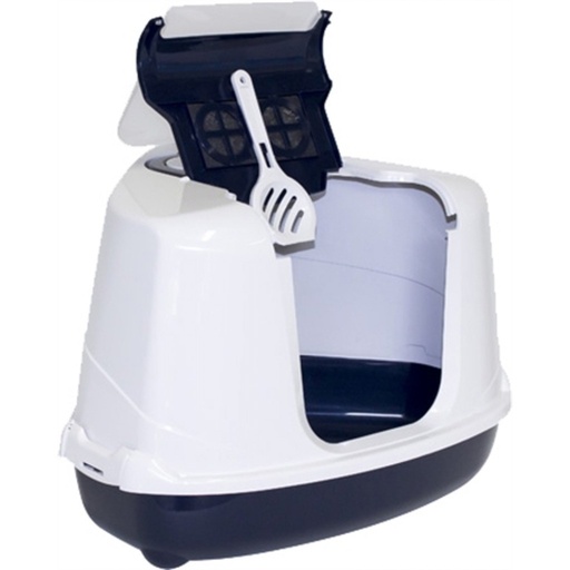 [021 4487] Katten Hoektoilet blauw/wit