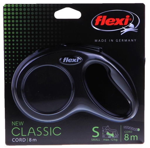 [020 8165] Flexi classic cord S zwart 8 meter