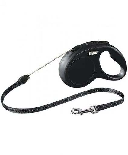 [020 8170] Flexi classic cord M zwart 5 meter