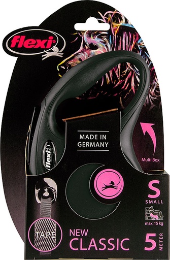 [020 8236] Flexi classic tape S zwart 5 meter