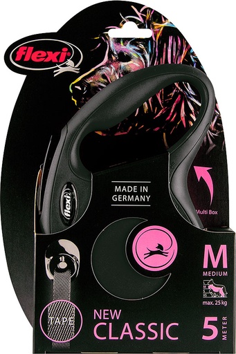 [020 8383] Flexi classic tape M-zwart 5 meter