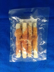 [11357] Rawhide Rollstick 12cm met kip 4pack