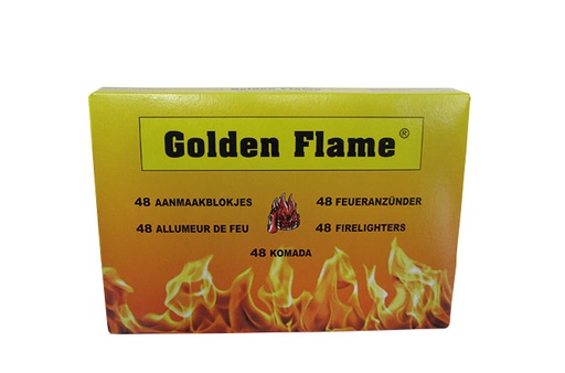 [0081   BR_180976] Golden Flame Aanmaakblokjes wit 48st. parfine