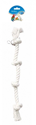 [BR_181455] Papegaaitouw Met 6 Knopen 74cm wit