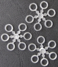 [FTI8490-M] LFT Clear Bait Bands Medium 18pcs.