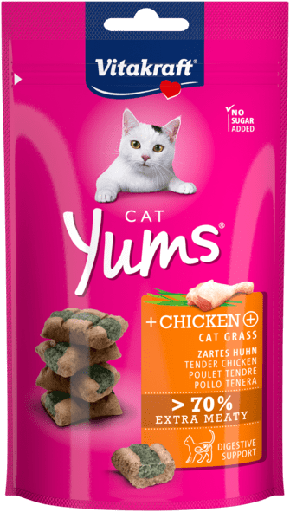 [31531] V* Vitakraft Cat Yums mini kip / kattengras
