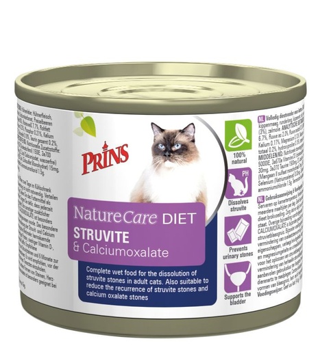 [58316 / 23184 ] Prins Dieet NatureCare Struvite / Calciumoxalate 200 gr