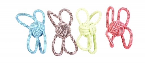 [BR_182851] Dogtoy scooby touw bal met 4 lussen 25,5cm