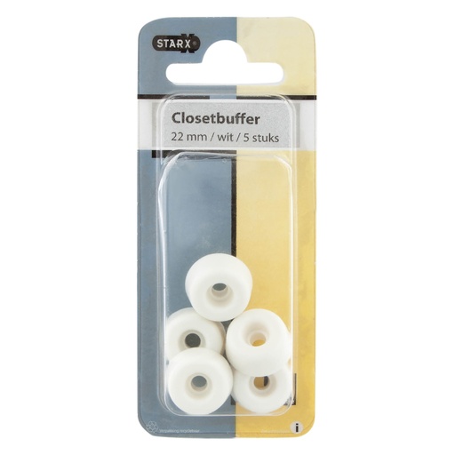 [87.603.40] Closetbuffer wit 22mm 4stuks