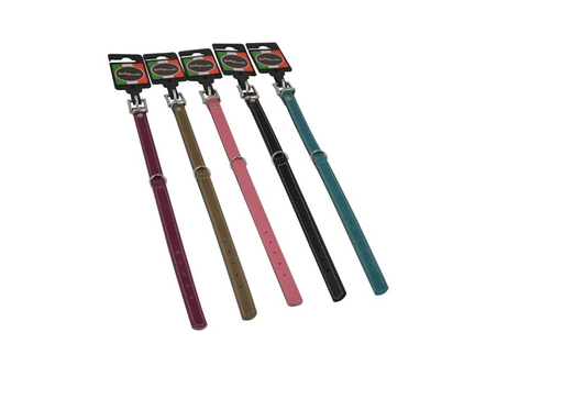 [BR_183138] J&V Halsband nappa Turquoise/Grijs 14mm x
