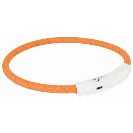 [12704] Flash light ring USB, M–L: 45 cm/ø 7 mm, orange