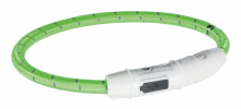 [BR_184081] Flash light ring USB, xs s: 35 cm/ø 7 mm groen
