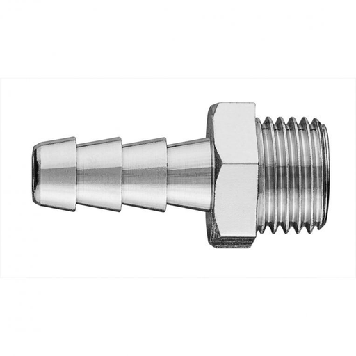 [12-615] Nippel met slang verbindstuk 6mm 1/4' buitendraad, 0-16 Bar, CE