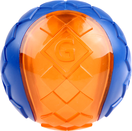 [BR_184213] GIGWI - Ball 'Squeaker' Blauw/Oranj