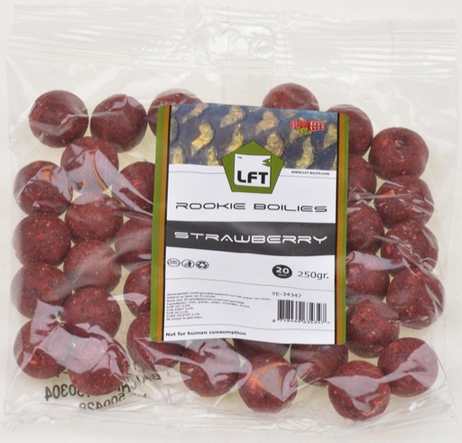 [YE-34347] # LFT Rookie Carp Boilies 250gr. 20mm. Strawberry