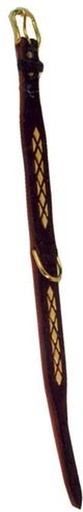 [BR_184839] Halsband Reims verg. 30mm/39cm donker bruin