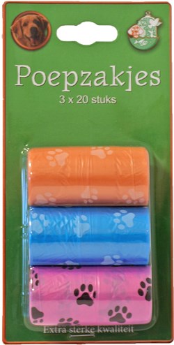 [020 5103] POEPZAK POOTJES PAK A 3 ROL VAN 20