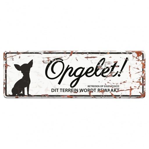 [BR_192133] WARNING SIGN MINI CHIHUAHUA N wit