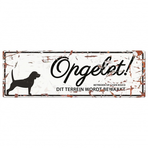 [BR_192147] WARNING SIGN BEAGLE N wit