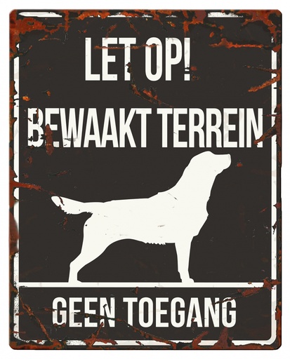 [BR_192157] WARNING SIGN SQUARE RETRIEVER N zw