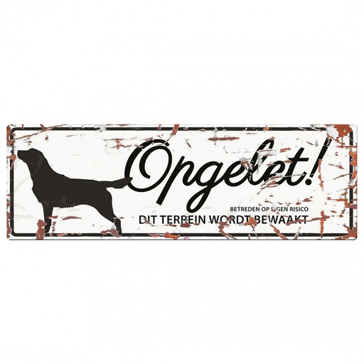 [BR_192159] WARNING SIGN RETRIEVER N wit