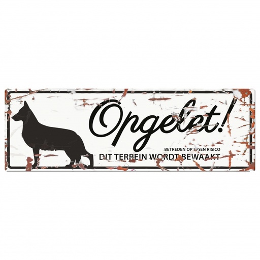 [BR_192163] WARNING SIGN GERMAN SHEPHERD N wit