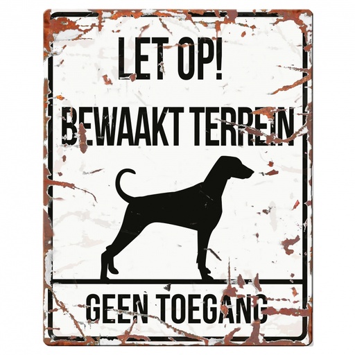 [BR_192168] WARNING SIGN SQUARE DALMATIAN N wit