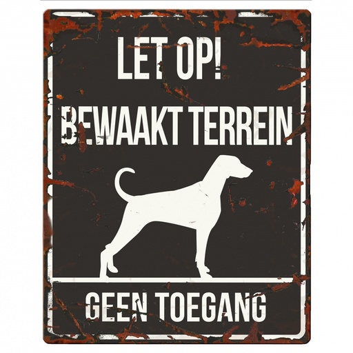[BR_192319] WARNING SIGN SQUARE DALMATIAN N zw