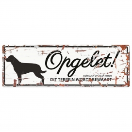 [BR_192322] WARNING SIGN ROTTWEILER N wit