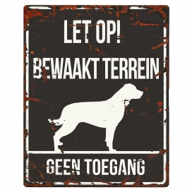 [BR_192323] WARNING SIGN SQUARE ROTTWEILER N zw